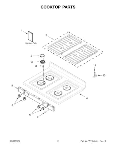 COOKTOP PARTS