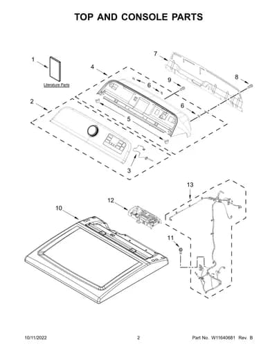 TOP AND CONSOLE PARTS