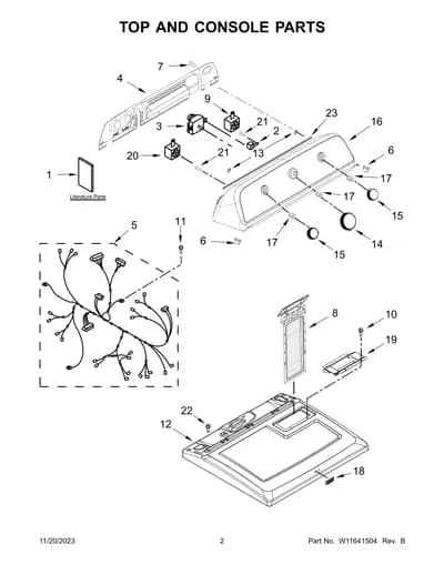 TOP AND CONSOLE PARTS
