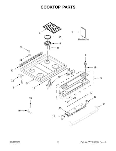 COOKTOP PARTS