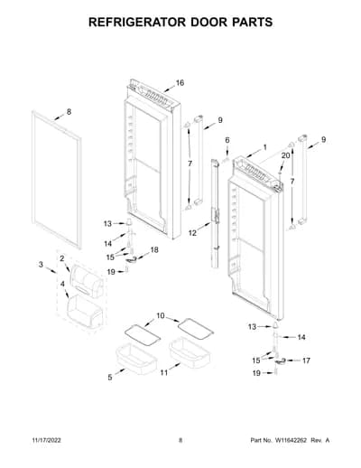 REFRIGERATOR DOOR PARTS