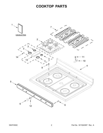 COOKTOP PARTS