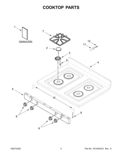 COOKTOP PARTS