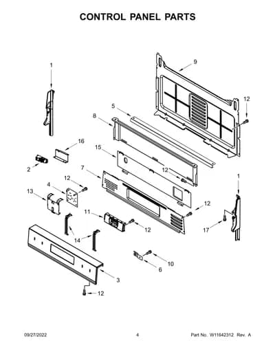 CONTROL PANEL PARTS