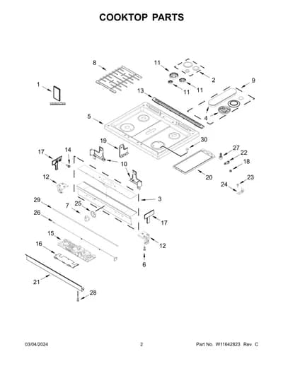 COOKTOP PARTS
