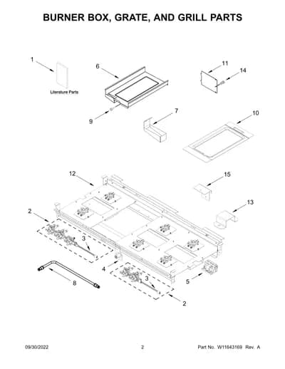 BURNER BOX, GRATE, AND GRILL PARTS