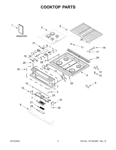COOKTOP PARTS
