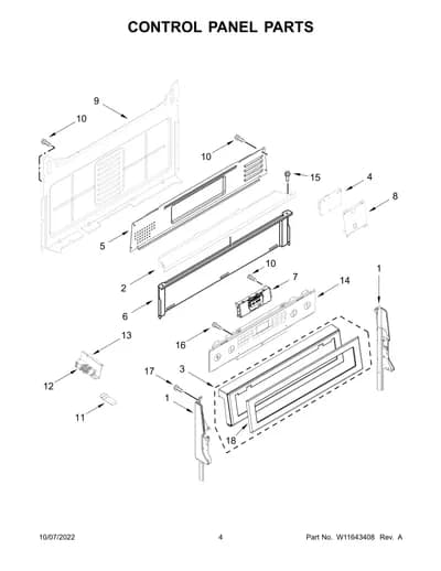 CONTROL PANEL PARTS