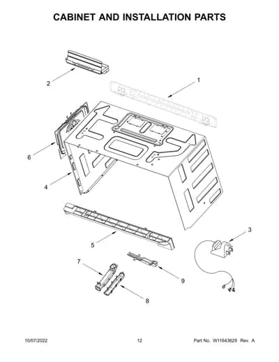 CABINET AND INSTALLATION PARTS