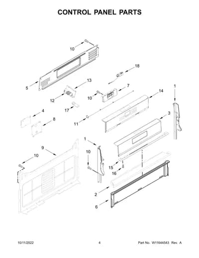 CONTROL PANEL PARTS