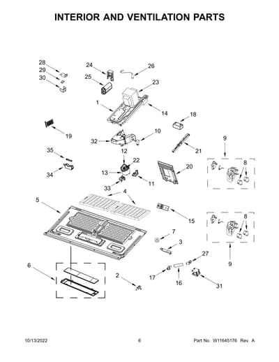 INTERIOR AND VENTILATION PARTS