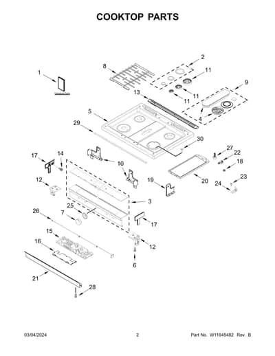 COOKTOP PARTS