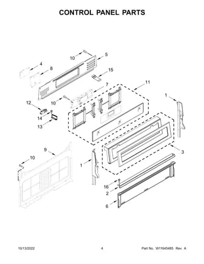 CONTROL PANEL PARTS