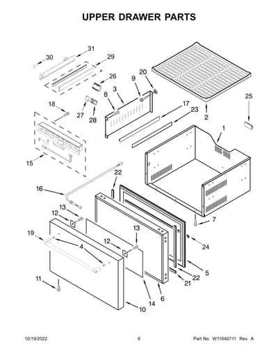 UPPER DRAWER PARTS