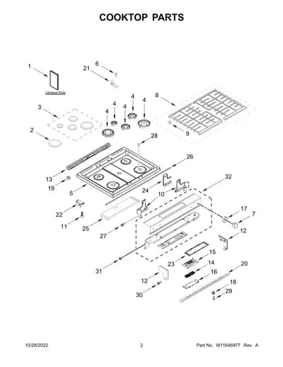 COOKTOP PARTS