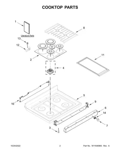 COOKTOP PARTS