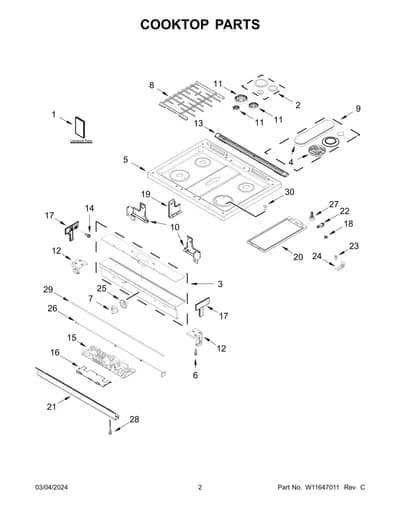 COOKTOP PARTS