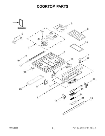 COOKTOP PARTS