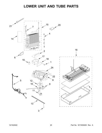 LOWER UNIT AND TUBE PARTS