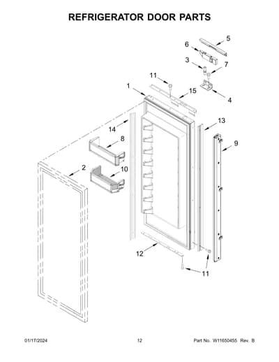REFRIGERATOR DOOR PARTS