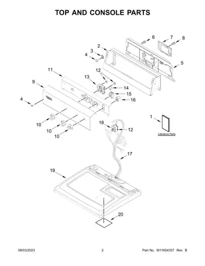 TOP AND CONSOLE PARTS