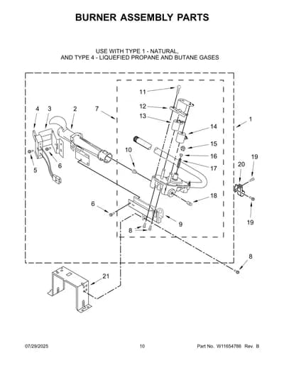 BURNER ASSEMBLY PARTS