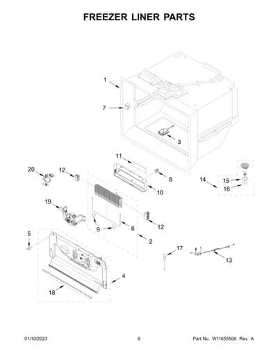 FREEZER LINER PARTS