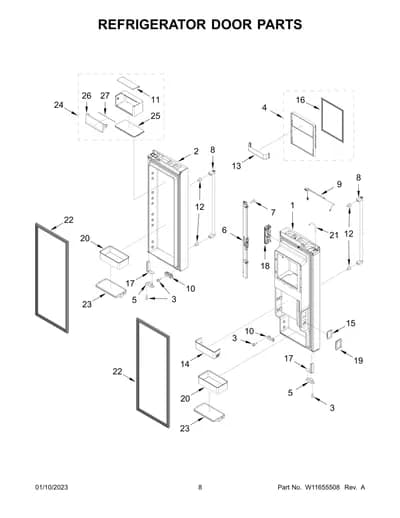 REFRIGERATOR DOOR PARTS