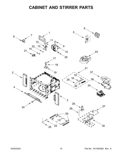 CABINET AND STIRRER PARTS