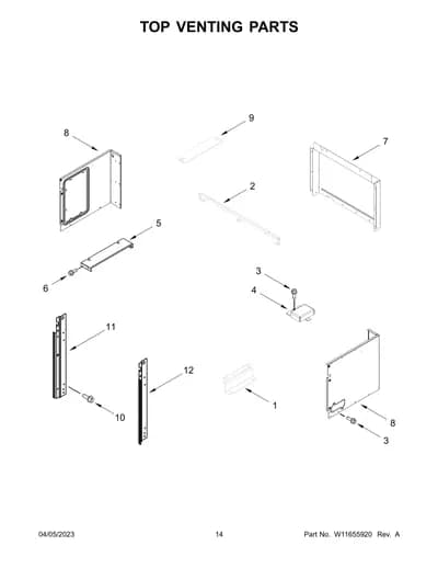 TOP VENTING PARTS
