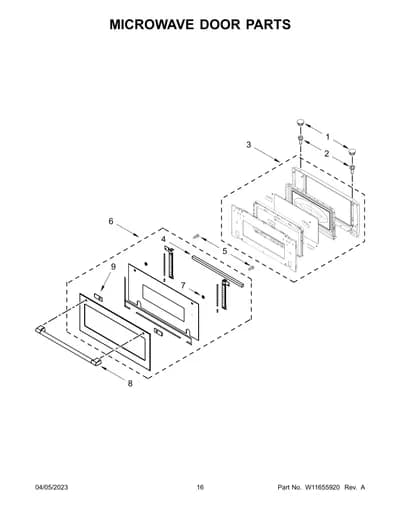 MICROWAVE DOOR PARTS