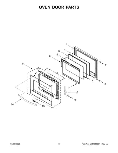 OVEN DOOR PARTS