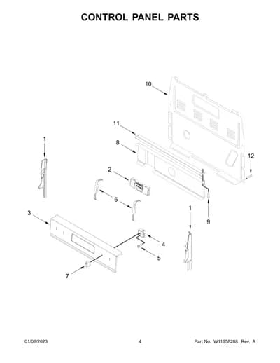CONTROL PANEL PARTS