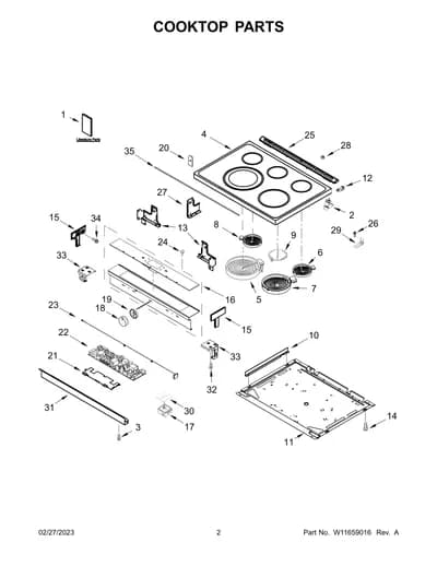 COOKTOP PARTS