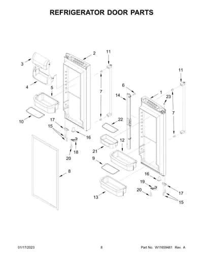 REFRIGERATOR DOOR PARTS