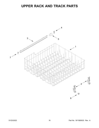 UPPER RACK AND TRACK PARTS
