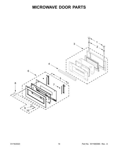 MICROWAVE DOOR PARTS