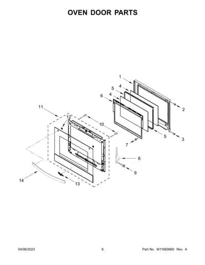 OVEN DOOR PARTS