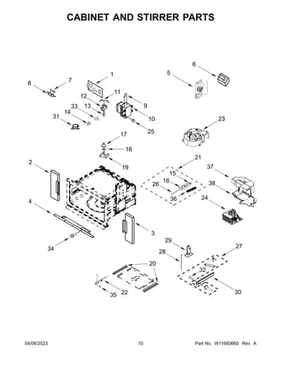 CABINET AND STIRRER PARTS
