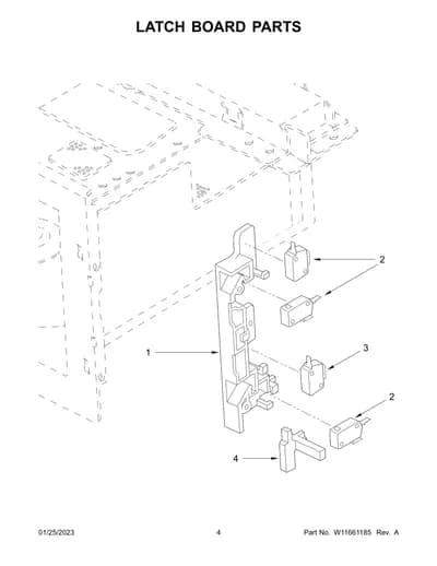 LATCH BOARD PARTS