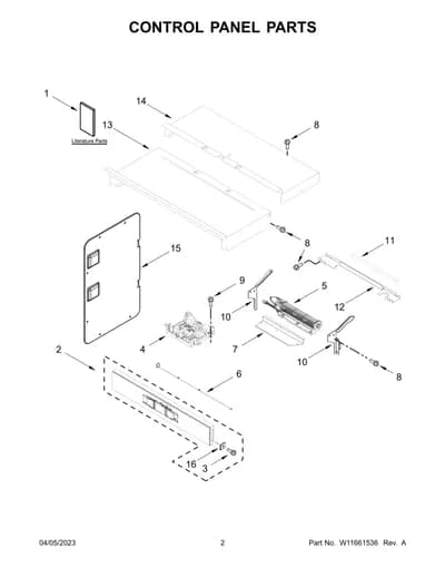 CONTROL PANEL PARTS