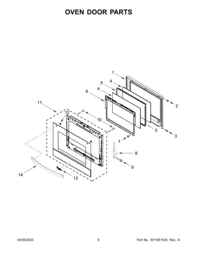 OVEN DOOR PARTS