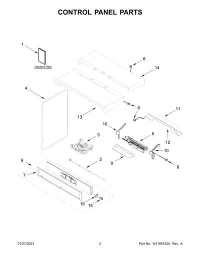 CONTROL PANEL PARTS