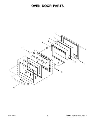 OVEN DOOR PARTS