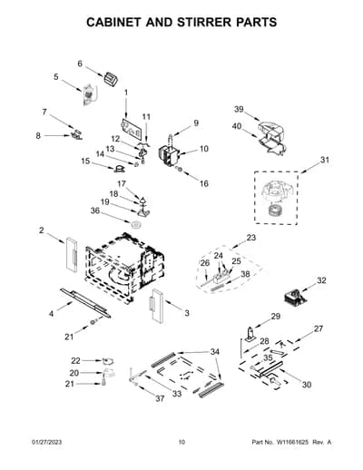 CABINET AND STIRRER PARTS
