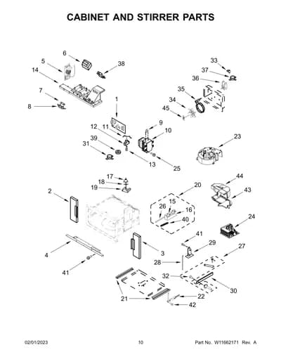 CABINET AND STIRRER PARTS