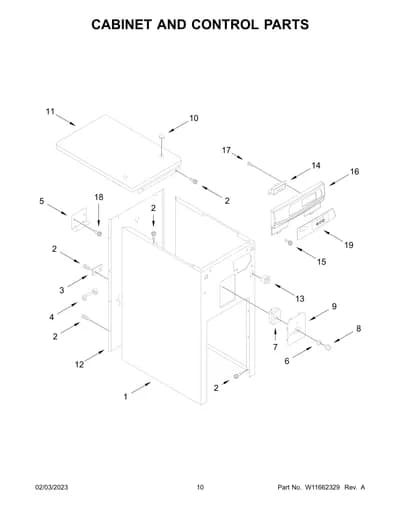 CABINET AND CONTROL PARTS