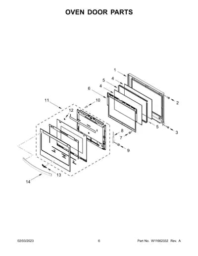 OVEN DOOR PARTS
