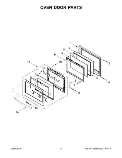 OVEN DOOR PARTS