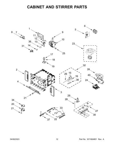 CABINET AND STIRRER PARTS